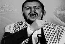 صورة حظور مضطرب ودفاع هزيل .. عبدالملك الحوثي  يستميت مدافعا عن إيران ومشروعها النووي
