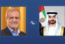 صورة رئيس الدولة والرئيس الإيراني يبحثان خلال اتصال هاتفي المستجدات في المنطقة