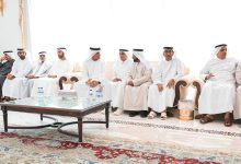 صورة سعود بن صقر يقدّم واجب العزاء في وفاة محمد إبراهيم عبيدالله