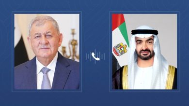 صورة رئيس الدولة والرئيس العراقي يبحثان هاتفياً علاقات البلدين والتطورات الإقليمية