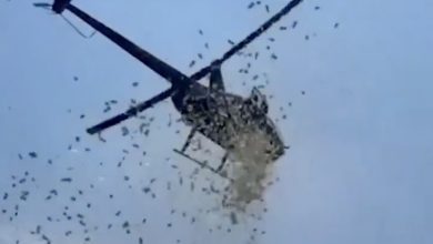 صورة فيديو.. هليكوبتر تمطر سماء ديترويت بالدولارات تنفيذاً لوصية رجل مصاب بالزهايمر