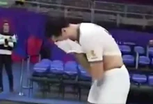صورة بكاء لاعبي منتخب إيران للكرة الطائرة بعد الهجوم الإسرائيلي (فيديو)