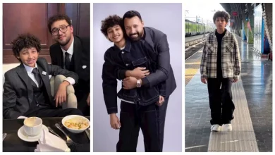 صورة “رجلي الخارق”.. أحمد فهمي يحتفل بعيد ميلاد نجله حسن