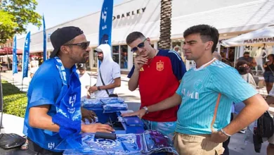 صورة توافد جماهير الهلال السعودي على ميامي قبل مواجهة ريال مدريد