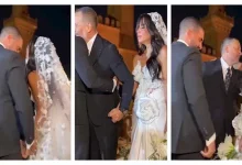 صورة بالصور.. بكاء ابنة ماجد المصري في حفل زفافها