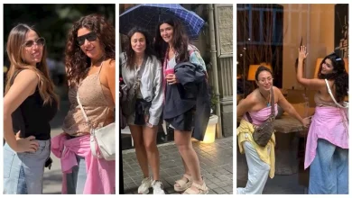 صورة بالشورت.. غادة عادل تستمع بأجازتها مع خالد الغندور وإنجي علي