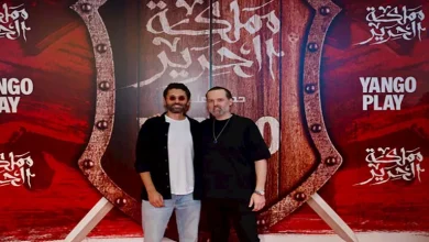 صورة بالصور| كريم محمود عبدالعزيز وأسماء أبو اليزيد وأحمد غزي في العرض الخا