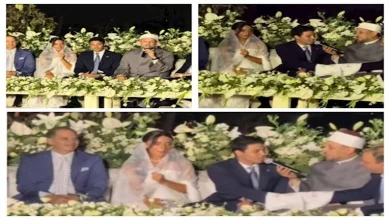 صورة الصور الأولى من عقد قران حفيد الزعيم عادل إمام