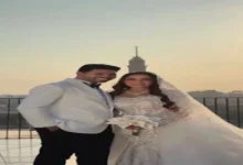 صورة الصور الأولى من حفل زفاف محمد شاهين والمنتجة رشا الظنحاني