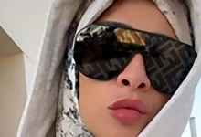 صورة شاهد النجمات بالحجاب بعد صلاة العيد