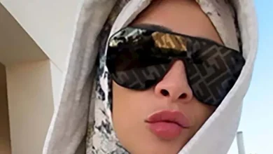 صورة شاهد النجمات بالحجاب بعد صلاة العيد