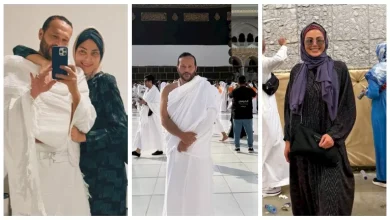 صورة ريهام حجاج تؤدي مناسك الحج رفقة زوجها: “ربنا يكتبها لكل حد نفسه يروح”