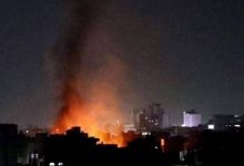 صورة سقوط صاروخين واندلاع حريق في مطار مهرآباد بطهران  أخبار السعودية