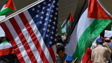 صورة واشنطن :امتداد الاحتجاجات لمدن أمريكية عدة والمحتجون يرتدون الكوفية واعلام فلسطين