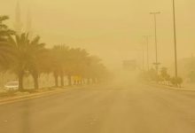صورة عوالق ترابية ورياح نشطة على منطقتي نجران وتبوك