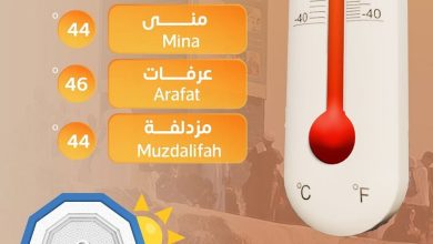 صورة درجات الحرارة تسجل ذروتها.. وعرفات 46 درجة مئوية