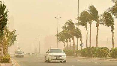 صورة رياح شديدة السرعة على محافظتي الليث وبحرة
