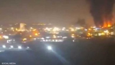 صورة بالفيديو.. حرائق وانفجارات تهزّ مطار مهر آباد في طهران
