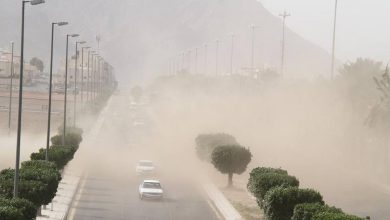 صورة رياح شديدة على منطقة حائل