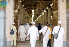 صورة انسيابية في حركة الزوار من باب السلام بالمسجد النبوي تبرز تكامل التنظيم والجهود الميدانية