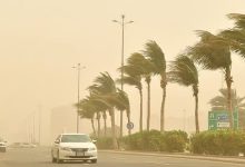 صورة رياح شديدة على منطقة حائل ومحافظة شرورة