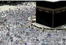 صورة خطيب المسجد الحرام: اللهم انصر إخواننا في فلسطين على اليهود الغاصبين الظالمين