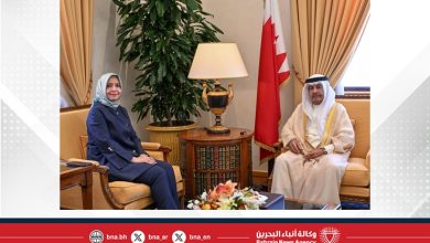 صورة سمو الشيخ علي بن خليفة آل خليفة يستقبل السفيرة التركية