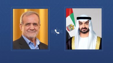 صورة رئيس الدولة والرئيس الإيراني يبحثان هاتفياً علاقات البلدين والتطورات الإقليمية