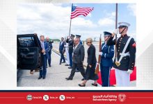 صورة سمو ولي العهد رئيس مجلس الوزراء يصل إلى الولايات المتحدة الأمريكية الصديقة