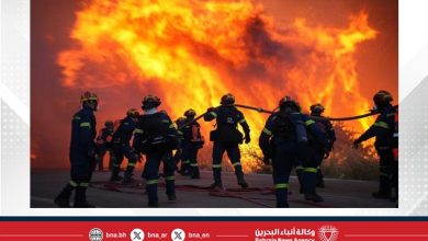 صورة أكثر من 200 عنصر إطفاء يواجهون حريقاً متقداً في ضواحي العاصمة اليونانية