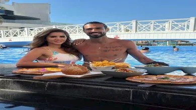 صورة 6 صور لرامي صبري وزوجته شيما صابر في حمام السباحة
