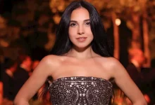 صورة أحدث ظهور لـ سلمى أبو ضيف وزوجها من حفل زفاف نجل إيلي صعب