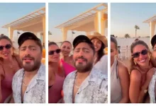صورة بالفيديو.. مي سليم ونسرين أمين ترقصان مع تامر حسني على أغاني ألبوم “لي