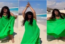 صورة فيفي عبده ترقص على أغنية “مكسرات” لـ أحمد سعد أمام البحر (فيديو)