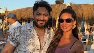صورة مي سليم تنشر صورة مع تامر حسني وتوجه له رسالة.. ماذا قالت؟