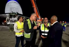 صورة وزير البترول يشهد وصول ذراع التحميل البحري “Loading Arm”