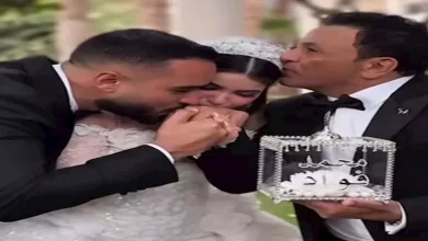 صورة دنيا عبدالعزيز تهنئ محمد فؤاد على زفاف ابنته (صور)