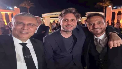 صورة محمد إمام ويوسف الشريف وعمرو الليثي.. النجوم في زفاف حفيد عادل
