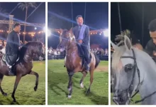 صورة بالفيديو.. محمد رمضان يرقص بالحصان من كواليس تصوير كليب “من ضهر راجل”