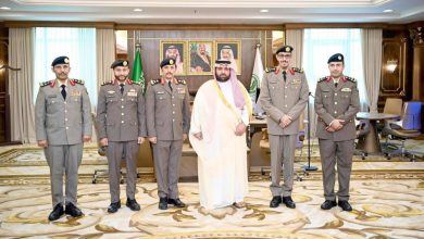 صورة أمير جازان يقلد عدداً من القيادات الأمنية رتبهم الجديدة  أخبار السعودية