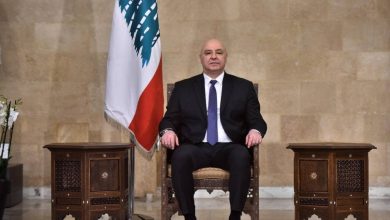 صورة عون عقب تفاوضه مع حزب الله: لا خوف على لبنان  أخبار السعودية