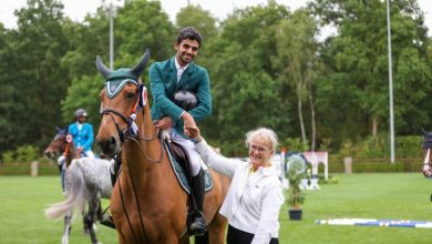 صورة السعودي خالد المبطي يقفز حواجز أوروبا ويُتوج ثالثاً في الجائزة الكبرى  أخبار السعودية
