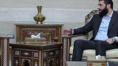 صورة “العصائب الحمراء” تهدد نتنياهو بأنهار من دماء إذا استهدفت إسرائيل الشرع