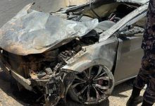 صورة | مراسل رؤيا: إصابتان بحادث تصادم على طريق معان