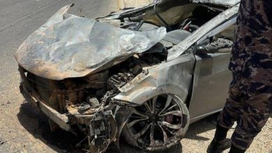 صورة | مراسل رؤيا: إصابتان بحادث تصادم على طريق معان