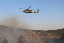 صورة | الدفاع المدني وسلاح الجو يخمدان الحريق في أحراش جرش