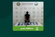 صورة القبض على شخص بمنطقة عسير لترويجه 40 كيلوجرامًا من الحشيش