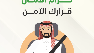 صورة المرور: حزام الأمان يقلل مخاطر الإصابات حال وقوع الحوادث
