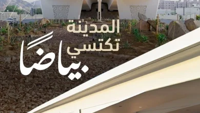 صورة توحيدًا للهوية وتعزيزًا للمشهد الحضري.. أنفاق وجسور المدينة المنورة تكتسي بالبياض