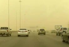 صورة أمطار وأتربة مُثارة على منطقة جازان
